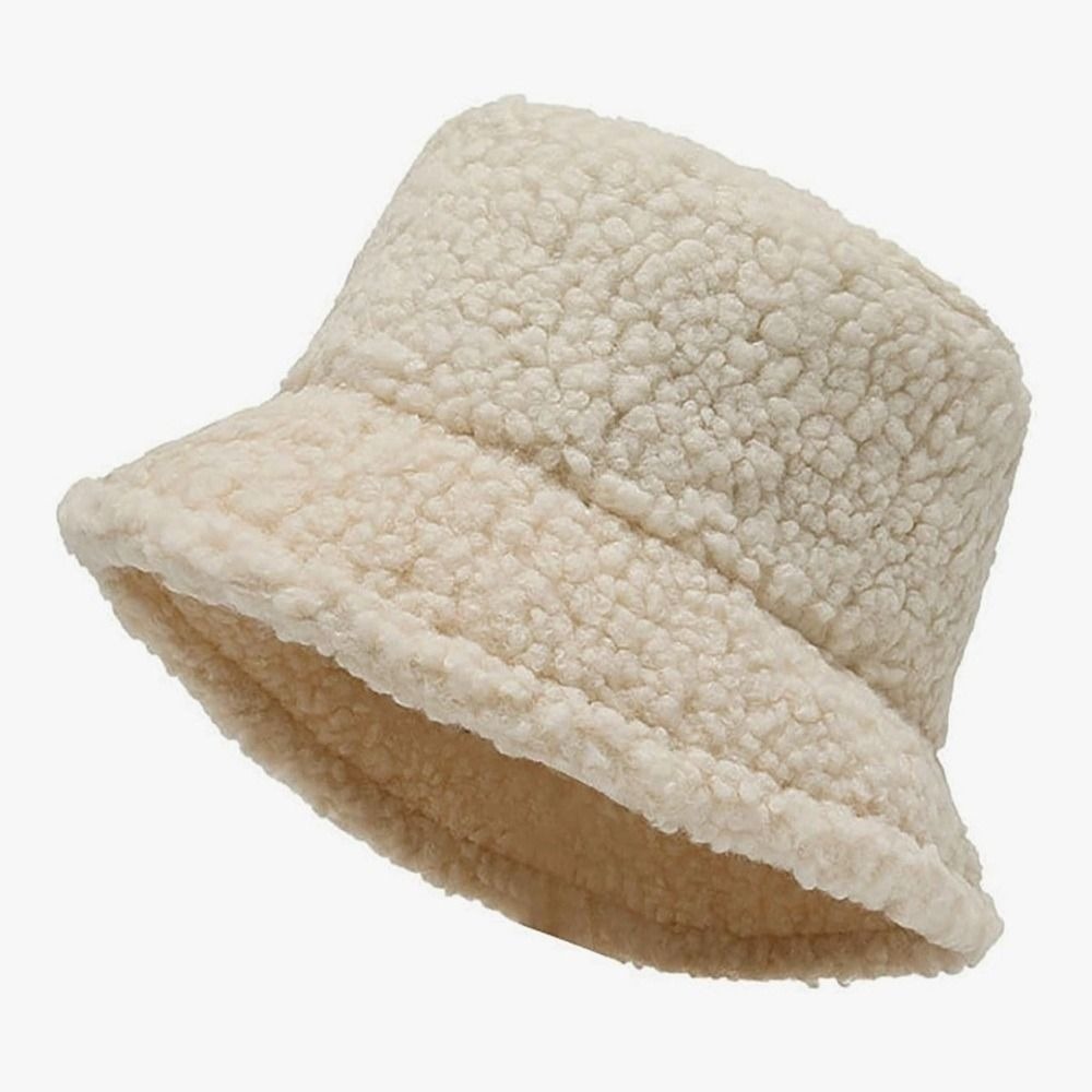 Women Faux Sherpa Bucket Creme Color Size Small to Medium Adjustable.